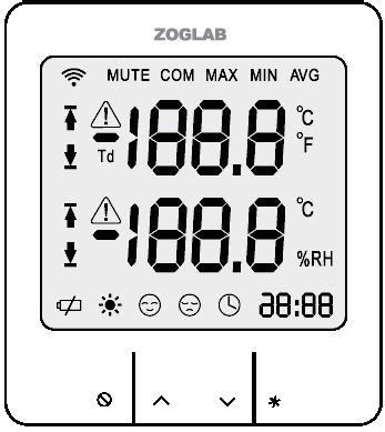 Wyświetlacz ciekłokrystaliczny (LCD) Pasek stanu Symbol rozładowania baterii (jeśli symbol ten miga, baterię należy wymienić). Symbol podświetlania (podświetlanie jest domyślnie włączone).