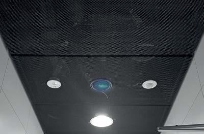 7016 Suspended tray ceiling VARIO SCC made of expanded metal mesh Q12,