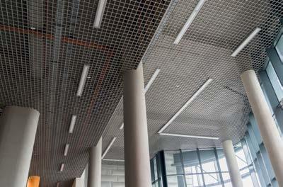 Wiśniewski Raster ceiling OPEN CELL 100x100x23 mm, RAL 9006 Strona