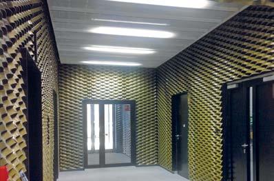 Suspended ceiling and wall linings made of expanded metal