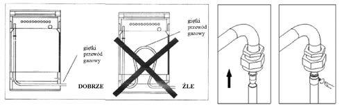 Przy podłączaniu urządzenia do butli z gazem płynnym należy zastosować przewód gumowy, posiadający certyfikat.