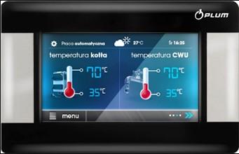 Posiada 12 wyjść prądowych 230V, 10 wejść analogowych do podłączenia czujników, 2 wejścia termostatów, jedno wyście niskonapięciowe 12V.