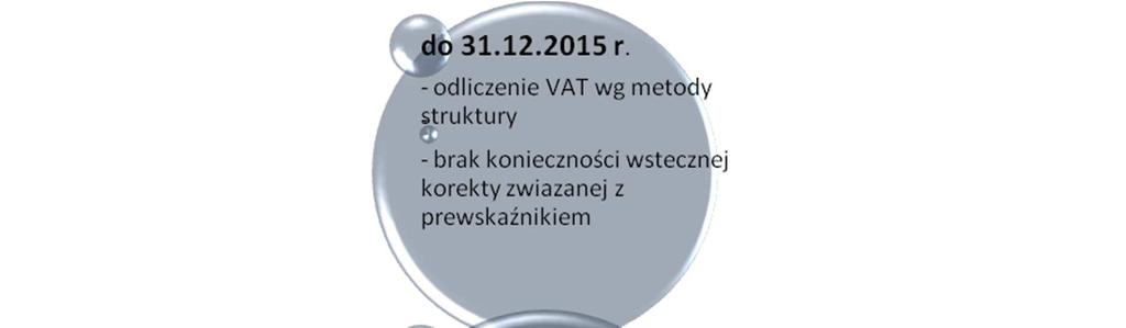 Przepisy art. 90a i 90c ustawy o VAT mają w tej sytuacji zastosowanie. W przypadku zmiany przeznaczenia aktualność zachowuje regulacja dot. korekty 10 - letniej w zakresie struktury.