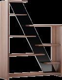 Inclined Free-standing Bookshelf Стенка отдельностоящая наклонная 120 36 150 Szafka z barkiem 2DS2D z oświetleniem Cabinet with Drink Section 2DS2D with Lighting