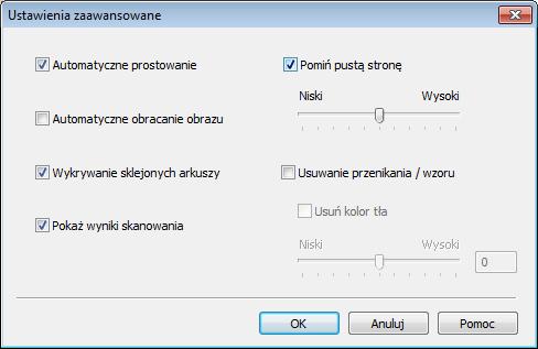 Skanowanie za pomocą panelu sterowania Ustawienie Opis Odpowiednia funkcja Tryb karty plastikowej Skanuj karty, takie jak prawa jazdy i karty ubezpieczeniowe za pomocą następujących ustawień