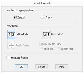 Różne funkcje związane z drukowaniem Wybieranie ustawień w systemie Windows Po pojawieniu się ekranu Page Layout (Układ A strony) sterownika drukarki zaznacz pole wyboru Multi-Page (Kilka stron),