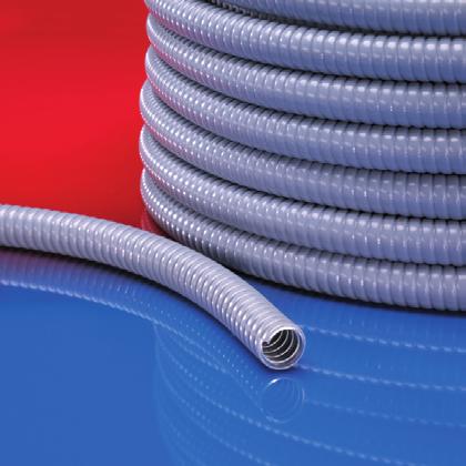 Węże metalowe MeC Agraff 149 Wysoce elastyczny wąż metalowy z profi lowanej stali ocynkowanej, profi le haczykowe.