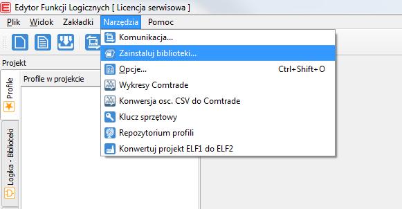1. Oprogramowanie ELF Do nawiązania połączenia z urządzeniem potrzebne jest oprogramowanie ELF, które dostępne jest na stronie http://www.energetyka.itr.org.pl/.