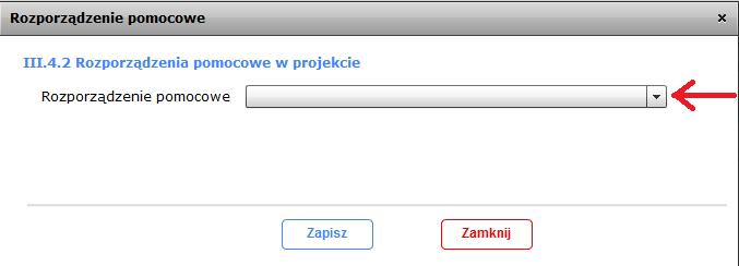 2 Rozporządzenia pomocowe w projekcie W tym punkcie Wnioskodawca wskazuje rozporządzenia pomocowe występujące w projekcie.