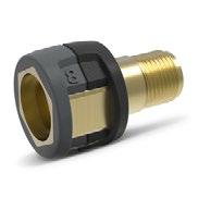 0 Adapter do łączenia węży wysokociśnieniowych easy!lock. Wykonany z mosiądzu, pokryty gumą. Adapter do mocowania dysz / akcesoriów Adapter 4 4.111-022.