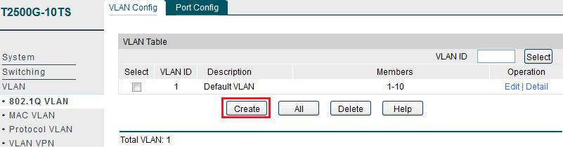 6. Tworzenie VLAN-ów.