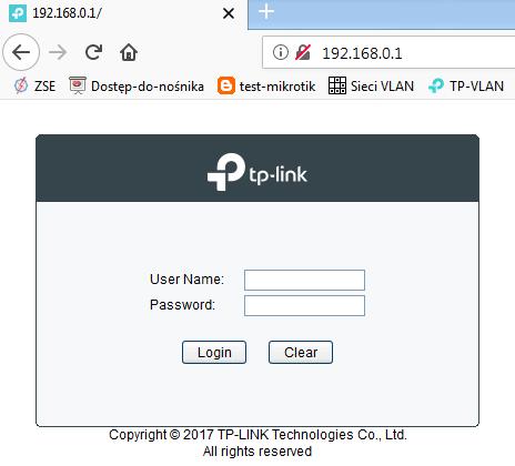 b) Połączenie przez www. Komputer, z którego łączymy się z przełącznikiem musi posiadać adres IP z tej samej puli co urządzenie.