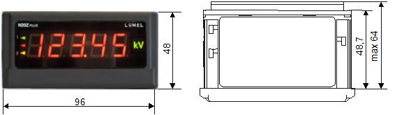 4 4. MONTAŻ Miernik posiada listwy rozłączne z zaciskami śrubowymi, które umożliwiają przyłączenie przewodów zewnętrznych o przekroju do 2,5 mm2.