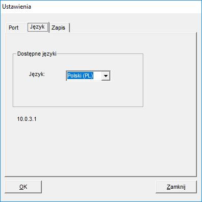 4. USTAWIENIA 4.1. Port Umożliwia wybór sposobu komunikacji program analizator. Więcej informacji przedstawiono w rozdziale 2.