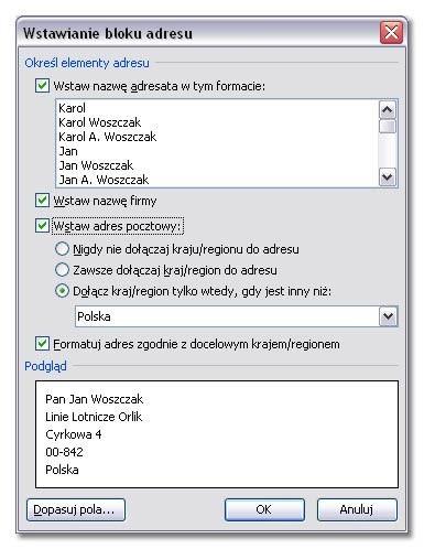 Teraz czas na wstawienie tych pól do dokumentu głównego.