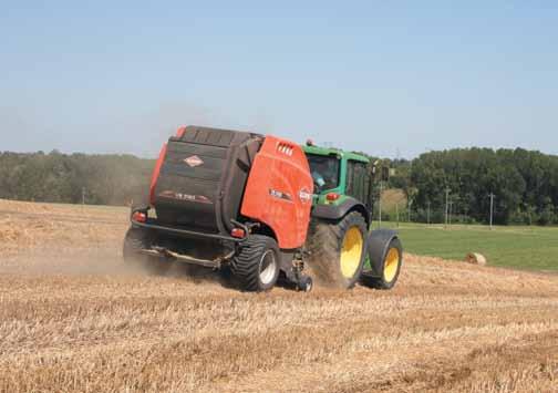 Pokazy maszyn Zmiennokomorowa prasa zwijająca KUHN VB 3160 OC Wystawa: FINO Sp. z o.o. PRZEDSIĘBIORSTWO USŁUGOWO-HANDLOWE DANE TECHNICZNE Wymiary beli Średnica (cm) 80 160 / 185 Szerokość (cm) 120