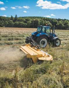 Pokazy maszyn 76 Kosiarka boczna z kondycjonerem DISCCUTTER 280P + ciągnik T5.105 ElectroCommand Wystawca: NEW HOLLAND AGRICULTURE (CNH INDUSTRIAL POLSKA Sp. z o.o.) Wychodząc naprzeciw potrzebom rolników, marka New Holland stworzyła serię kosiarek dyskowych DiscCutter.