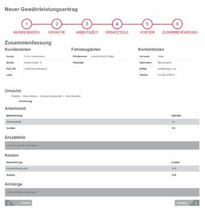 1.5. Podsumowanie W ostatnim kroku jeszcze raz otrzymasz pełne zestawienie. W tym miejscu można wprowadzać także zmiany. Kliknij Wyślij, aby wysłać swoją gwarancję.