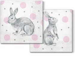 BUNNY pink SPRING ORNAMENTS pink ANH004102 napkin