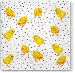 DOTS intense yellow EGG OR CHICK yellow SDL066017 SDS066017 snack napkin 33 x 33 cm