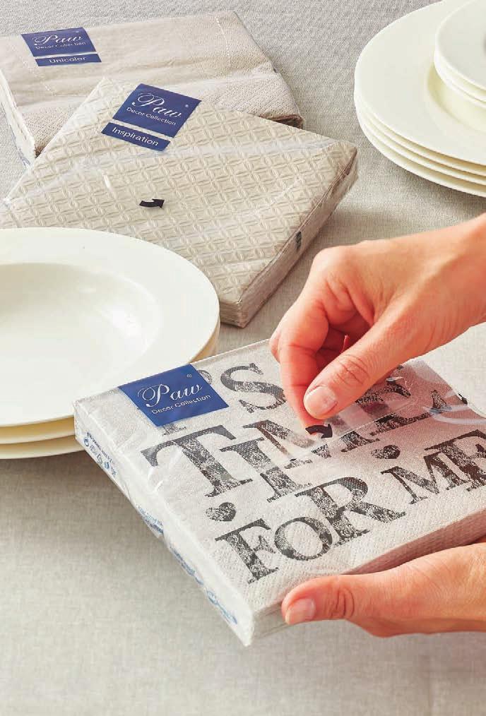 Napkins with a new easy open system are now more practical, do not get crumpled and slide out of the package, which may be