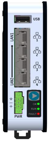 EPSCPE100 Jednostka centralna typu StandAlone. Pamięć użytkownika: 1 MB podtrzymywanej pamięci RAM (poprzez przepisanie do pamięci Flash w przypadku utraty zasilania), 1 MB nieulotnej pamięci Flash.