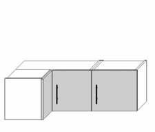 narożna lewa, 3 drzwi 90 / 35,9 / 90 cm