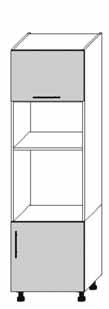 prawa zabudowa piekarnika 60 / 208,5 / 57,8 cm D60 1K2S ZPM szafka wysoka zabudowa piekarnika i mikrofalówki