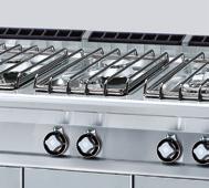 11180 63 7,5 PC - 78 G/P Kuchnia gazowa z szafką specjalny nierdzewny ruszt - umożliwia pracę na małych naczyniach bez stosowania redukcji specjalny