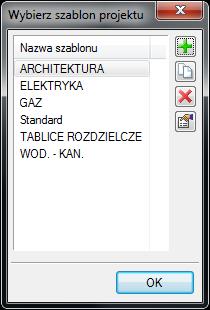 Opis elementów programu Dodaj szablon Utwórz kopię szablonu Usuń szablon Właściwości szablonu Dodaje nowy szablon. Kopiuje szablon ze wszystkimi parametrami. Usuwa zaznaczony szablon.