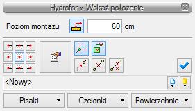 Opis i edycja obiektów Rys. 22. Okno wstawiania elementu, widok ogólny Okno wstawiania obiektu jest jednakowe dla wszystkich obiektów, z niewielkimi różnicami dotyczącymi uchwytów wstawiania.