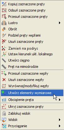 Wymiarowanie zbiorcze całościowego traktowania podczas wymiarowania obiektów, które na etapie statyki muszą być podzielone na osobne pręty (np. z powodu połączenia na ich długości z innymi prętami).