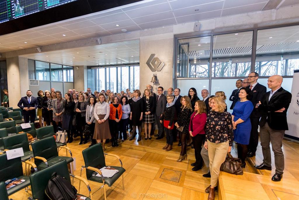 Ring the Bell for Gender Equality 12 kwietnia 2018 r. W 2018 roku konferencja Ring the Bell for Gender Equality była zorganizowana na 65 Giełdach Papierów Wartościowych w Warszawie.
