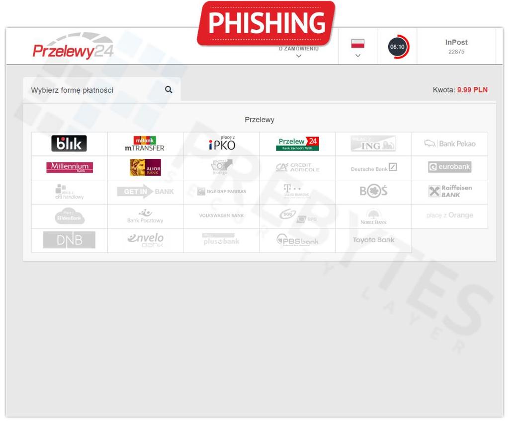 Strona 12 Przelewy24 Fałszywa strona podszywająca się pod Przelewy24