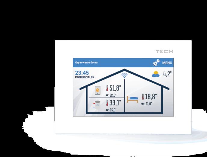 ST-2801 WiFi REGULATOR POKOJOWY Z KOMUNIKACJĄ OPENTHERM NADZÓR PRZEZ APLIKACJĘ MOBILNĄ Zasilanie Komunikacja przewodowa