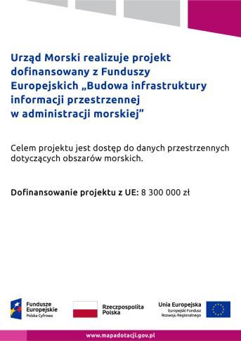 tytuł projektu, cel projektu (opcjonalnie), wysokość wkładu Unii Europejskiej w projekt, znak FE, barwy RP, znak UE oraz herb lub oficjalne logo promocyjne województwa (jeśli realizujesz projekt