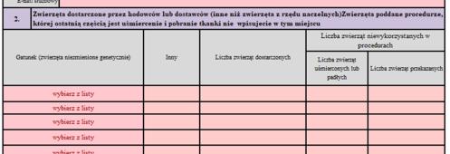 PRAKTYKA - Błędy w liczbie zwierząt Bilans Liczba zwierząt powinna się bilansować: BILANS - Załącznik 7 i 8 l. zw. dostarczonych (zał.