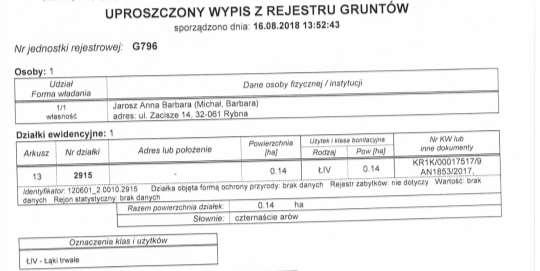 4. OSZACOWANA WARTOŚĆ RYNKOWA 117 712 zł sto siedemnaście tysięcy siedemset dwanaście złotych Na oszacowaną wartość przedmiotowej nieruchomości z uwzględnieniem treści art.