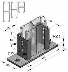 Wspornik i uchwyt F Z F Z F Z F Z Wspornik profilowy 45 poprzeczny Wspornik profilowy 45 wzdłużny Uchwyt podwójny do szyn profilowych