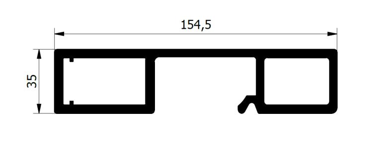 MAX G=6,28 kg/m L= 3,15 m