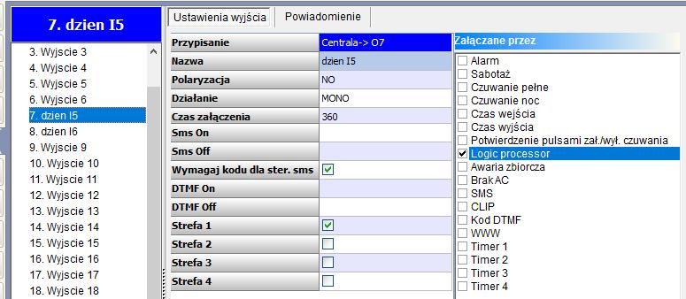 Wyjścia O7 i O8 ustawiamy jako