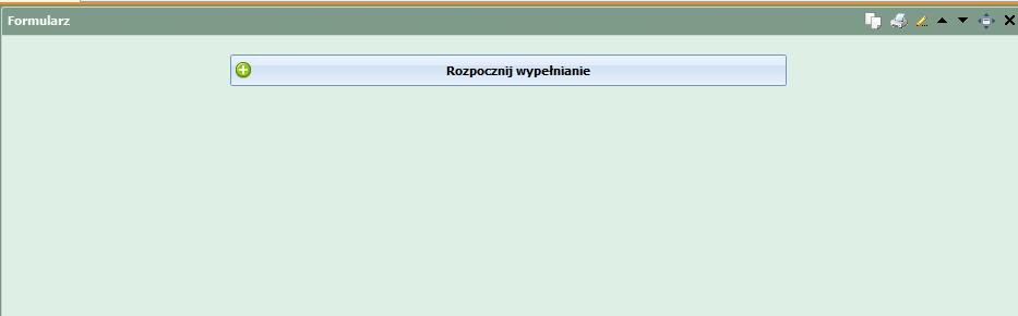 Odznaczenie checkboxa powoduje że komponent w Gabinecie wygląda tak jak na poniższym zrzucie ekranu, co spowoduje że nie będzie widoczny na wydruku karty wizyty.