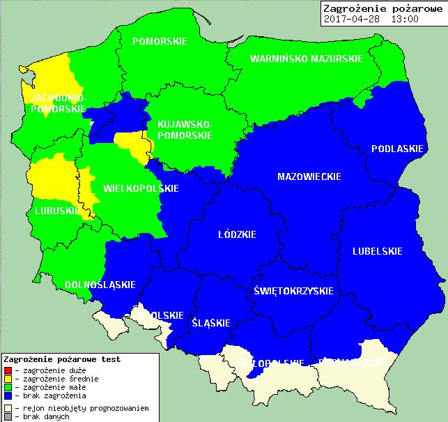 Zagrożenie pożarowe lasów