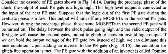 A Glitch problem of Precharge-Evaluate Logic Gates 21 A Glitch Problem of Precharge-Evaluate Logic Gates 22 Example of a possible glitch - precharge phase.