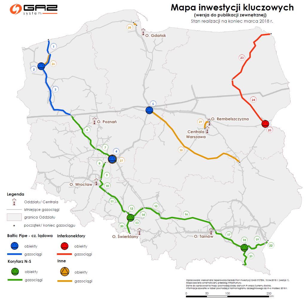 przesyłowe Mapa