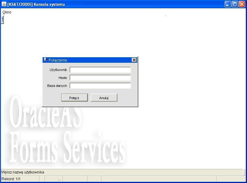 2.2. Logowanie użytkownika do systemu KSAT 2000i Obraz ekranu 1 Logowanie do systemu KSAT 2000i Należy