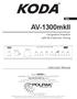 AV-1300mkII. Integrated Amplifier with Microphone mixing. Instruction Manual