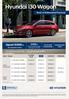 Hyundai i30 Wagon zł Premia za odkup Twojego obecnego samochodu CLASSIC PLUS. 1.4 MPI 6MT (100KM) zł zł zł -