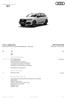 Konfigurator Audi. Cena podstawowa. Kolor nadwozia. Kolorystyka wnętrza. Kod Opis Cena PLN