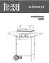 Gas barbecue grill. Assembly manual TSA0080